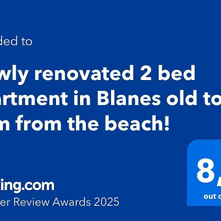 2 Bedroom Large Modern Apartment In Blanes Old Town 50M From The Beach! Bagian luar foto