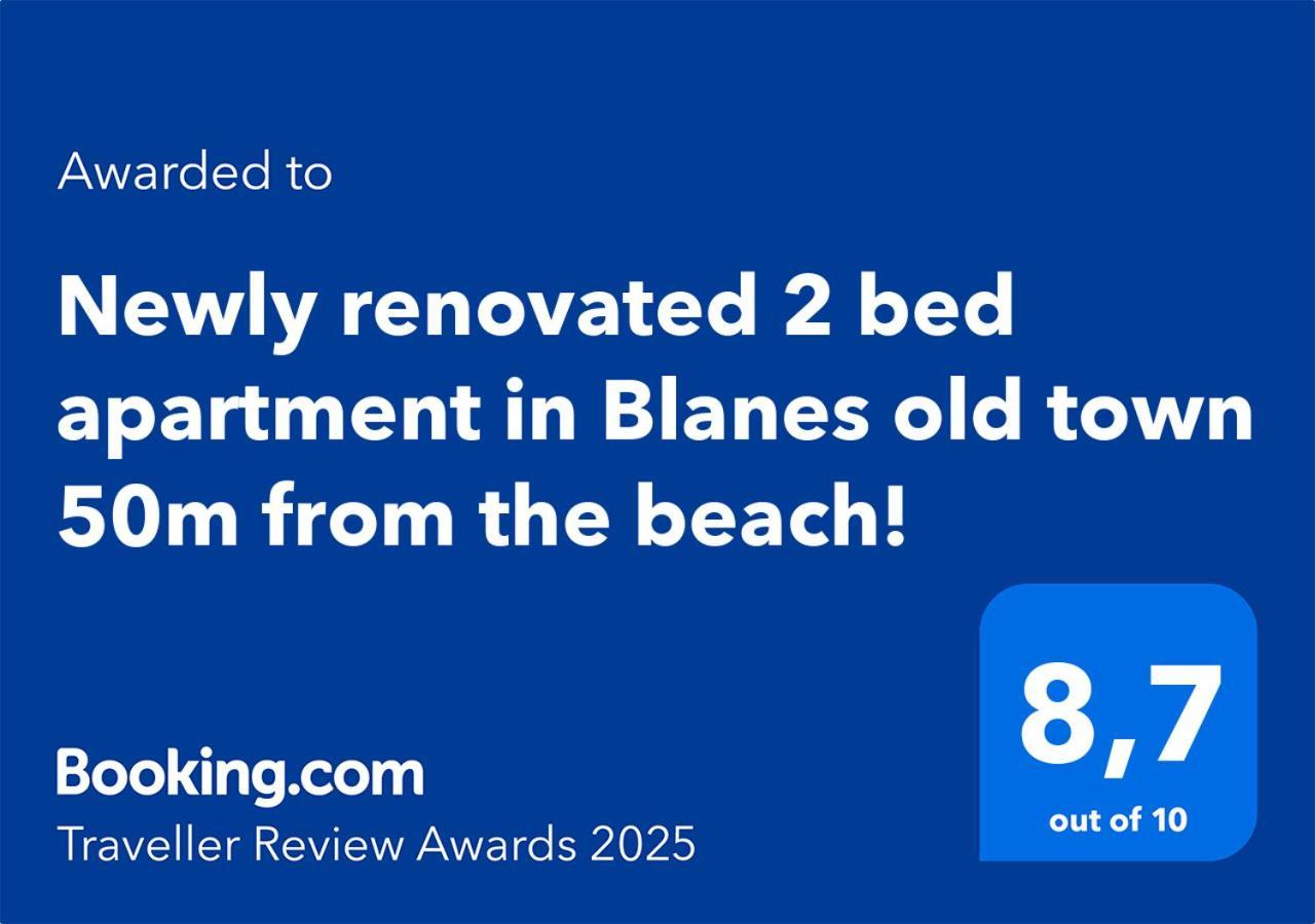 2 Bedroom Large Modern Apartment In Blanes Old Town 50M From The Beach! Bagian luar foto